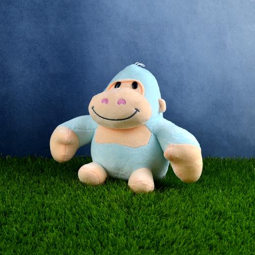 Smiling Sky Blue Monkey Soft Toy