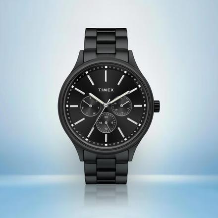 TIMEX Men Quartz Analog Black-Dial