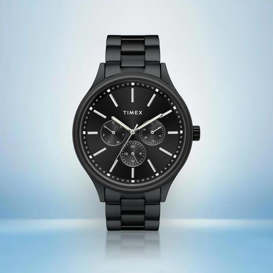 TIMEX Men Quartz Analog Black-Dial