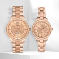 TIMEX Rose Gold Couple Watch