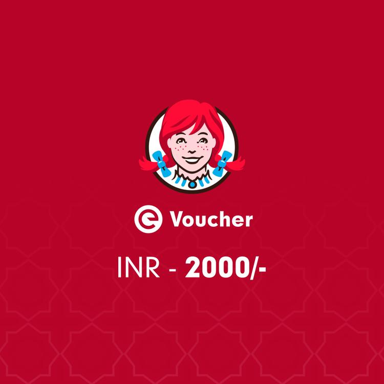 Wendy's E-Voucher Rs. 2000