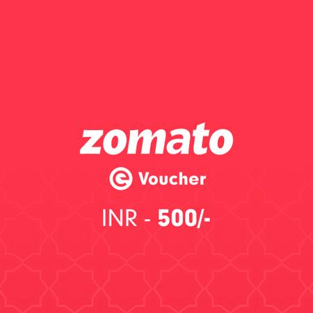 Zomato E-Voucher Rs. 500