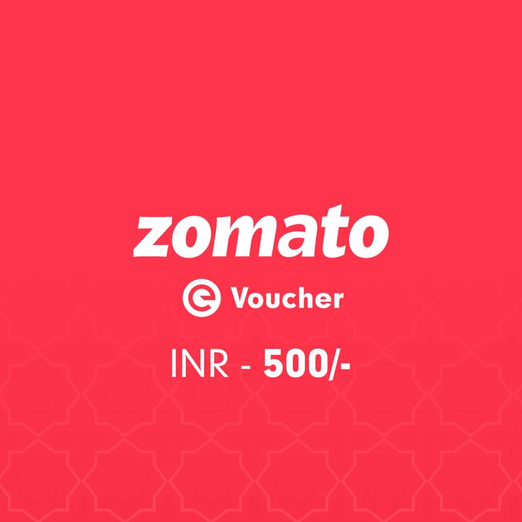 Zomato E-Voucher Rs. 500
