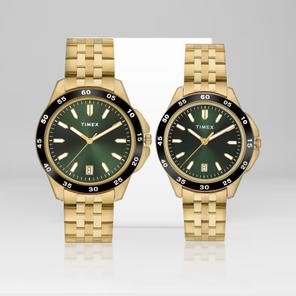 TIMEX Unisex Gold Pair Watch