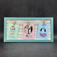 Personalized Love Wood Clip Photo Frame