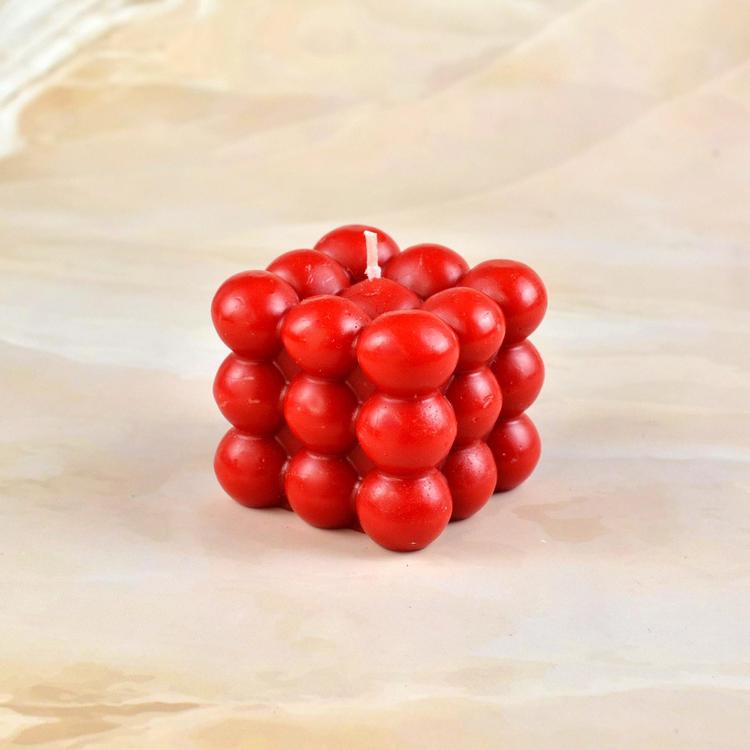 Red Bubble Candle