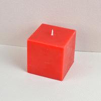 Red Square Pillar Candle