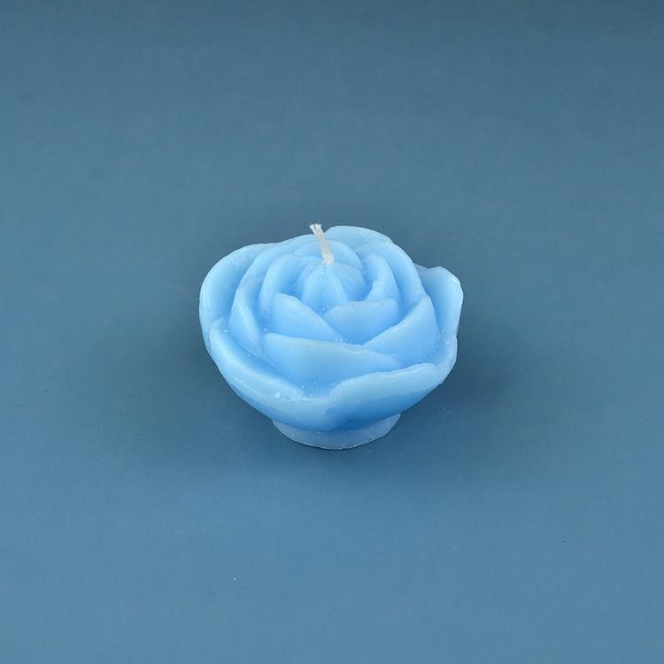 Blue Rose Candle