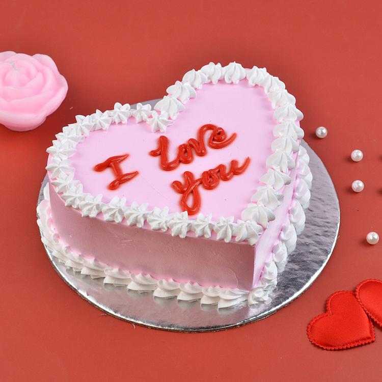 I Love You Strawberry Cake 500g