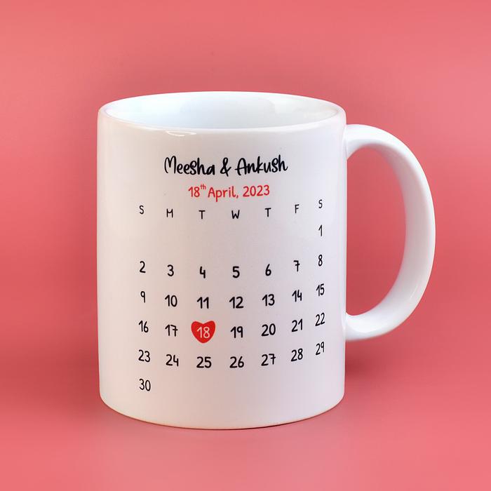 Personalized Love Calendar Mug