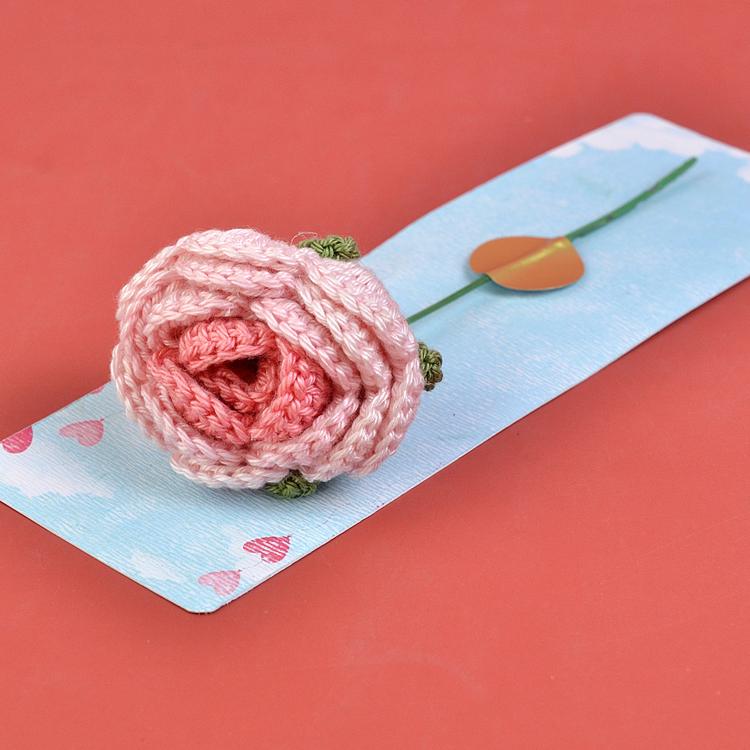 Hand-Knitted Crochet Rose