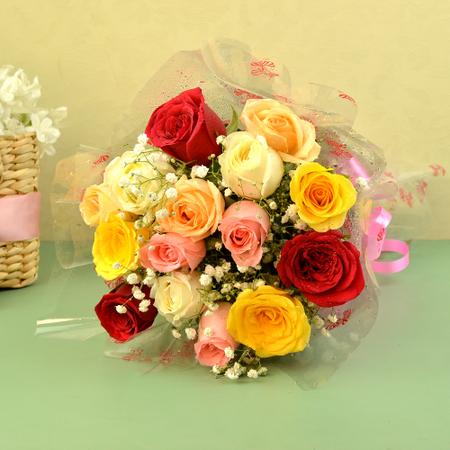 Multicoloured Rose Bouquet
