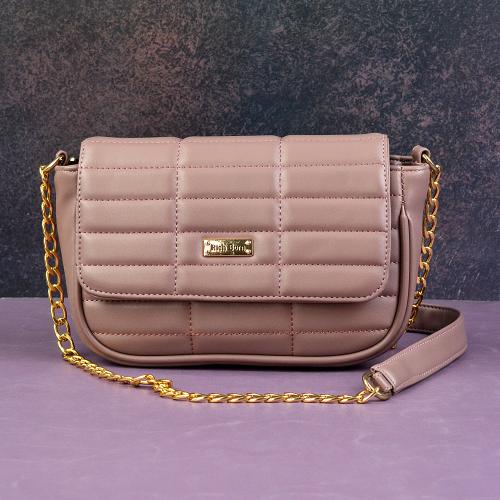 Mauve Textured Sling Bag