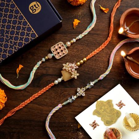 Opulent Stones Rakhi Set