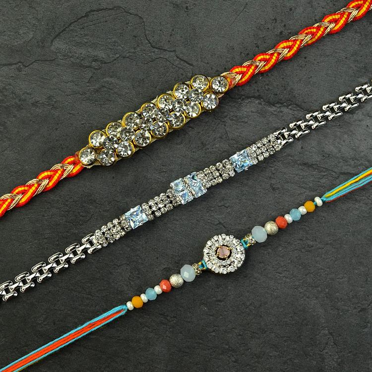 Opulent Stones Rakhi Set