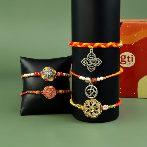 Traditional Embellished Rakhi Set