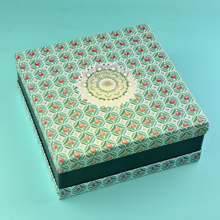 Designer Green Floral Box
