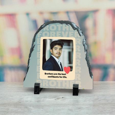 Brother Forever Personalized Photo Rock