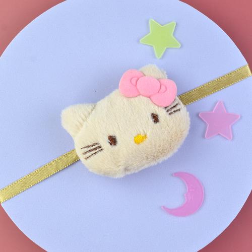 Fluffy Kitty with Bow Kids Rakhi