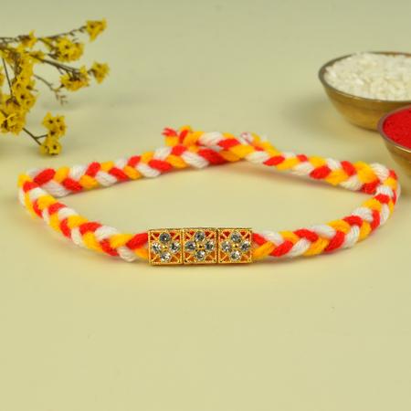 Squares on a Braid Rakhi