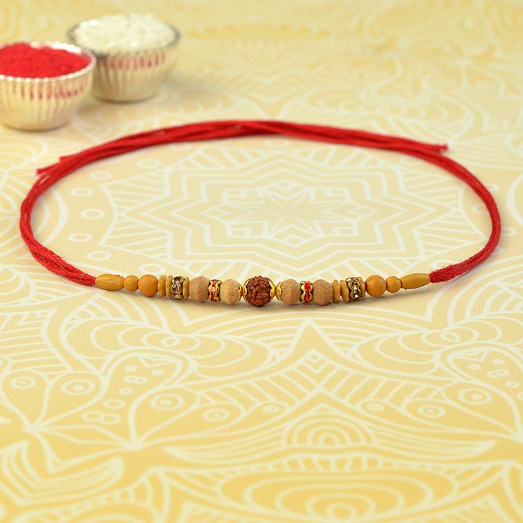 Mini Rudraksh Slim Dori Rakhi