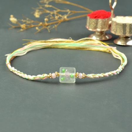 Charming Square Pastel Rakhi