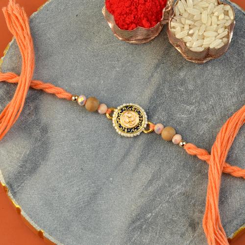Pearly Canopy Om Rakhi