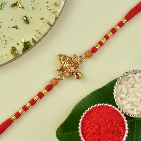 Ornamented Ganesh Head Rakhi