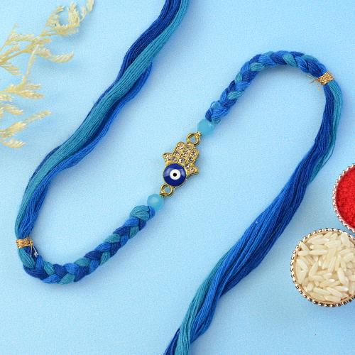 Golden Hamsa Amulet Evil Eye Rakhi