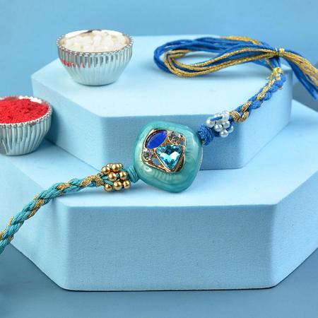Lavish Turquoise Rakhi
