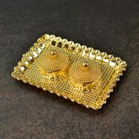 Mini Golden Roli Chawal Tray 