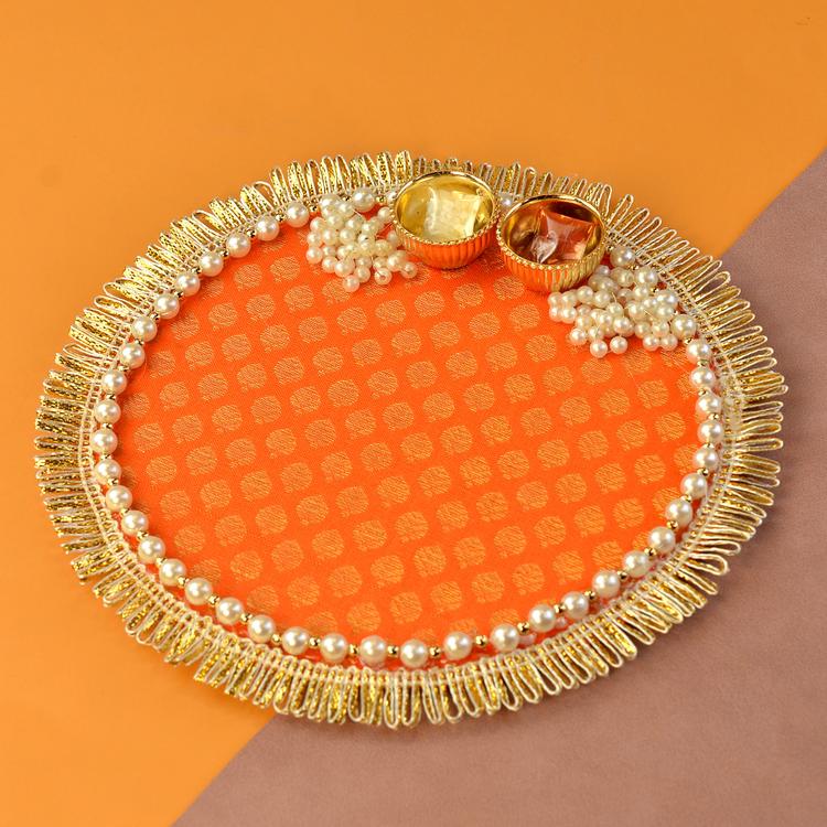 Orange Round Thali