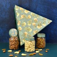 Floral Dry Fruits Gift Box