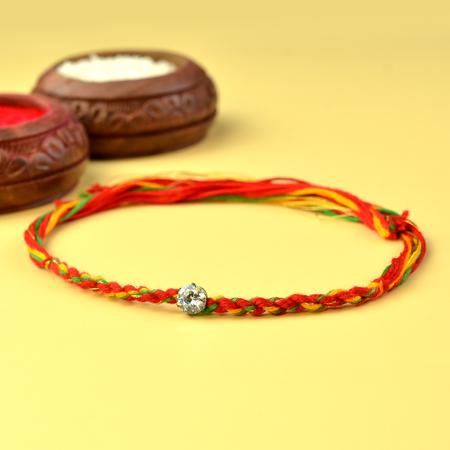 Colorful Thread Solitaire Rakhi