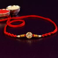 Sparkling Round Solitaire Rakhi