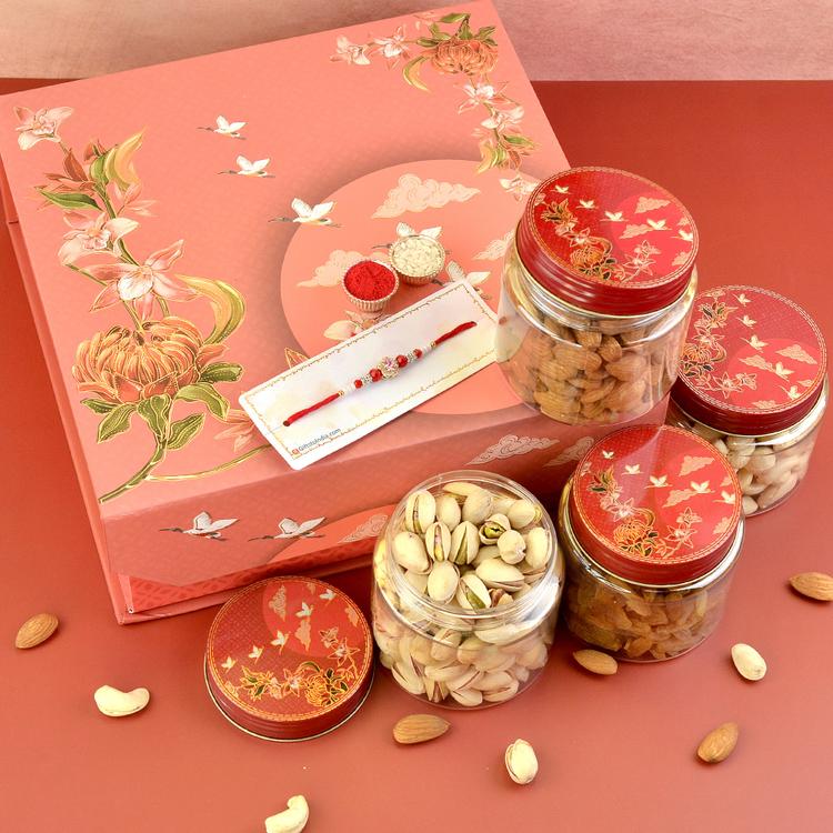 Premium Rakhi Dry Fruits Jar Box