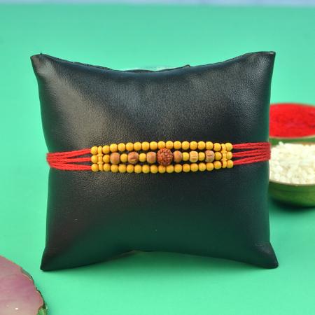 Triple Bead Layers Rudraksha Rakhi