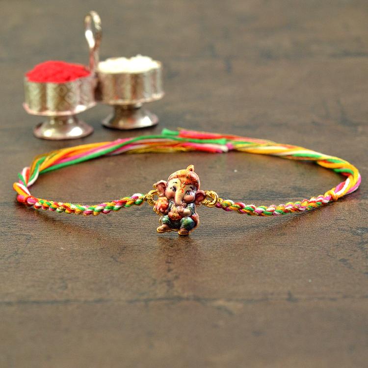 Colorfully Cute Ganesh Rakhi