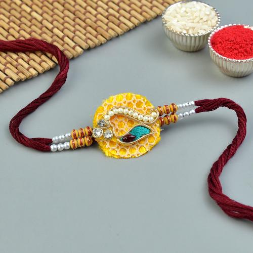 Decorative Conch on Tassel Rakhi