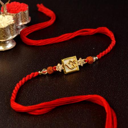 Om - Golden Square MOP Rakhi