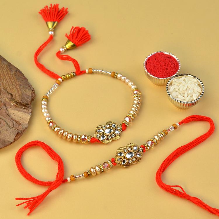 Kundan Galore Rakhi n Bracelet