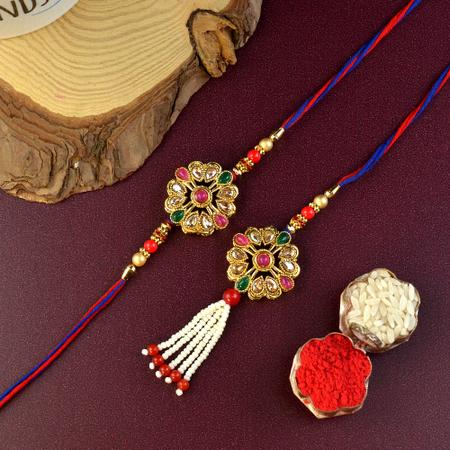 Colorful Pendant Rakhi n Lumba