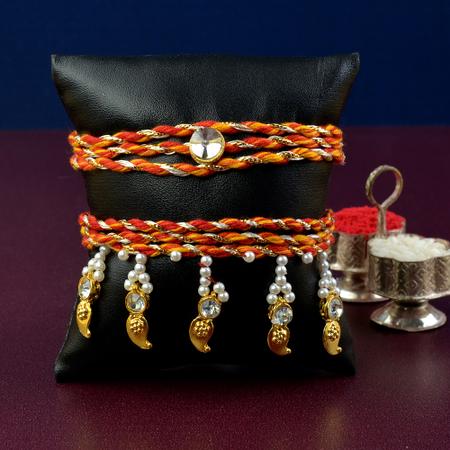 Gorgreous Raksha Sutra Rakhi Lumba