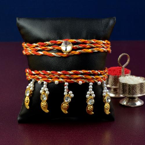 Gorgreous Raksha Sutra Rakhi Lumba