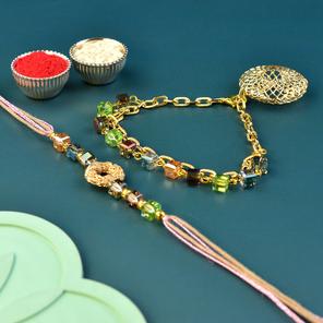 Mesh n Cube Rakhi n Bracelet Mesh n Cube Rakhi n Bracelet