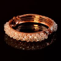 Rose Gold Crystals Kada Bracelet
