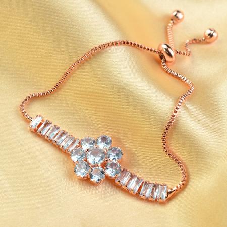 Round Crystal Flower Bracelet