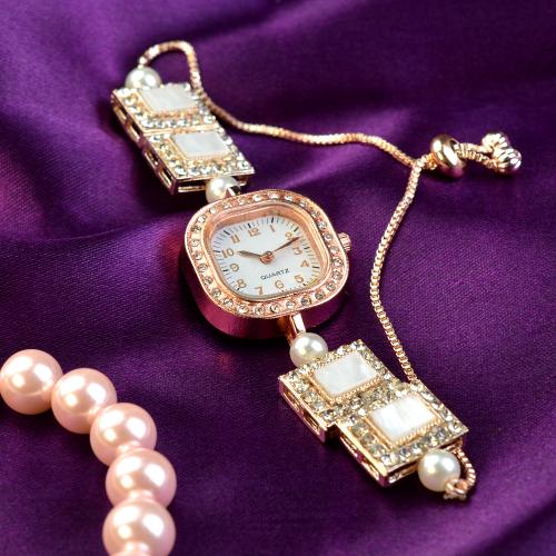 Square Dial Jewellery Ladies Watch