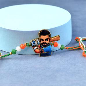 Tricolor King Kohli Kids Rakhi Tricolor King Kohli Kids Rakhi