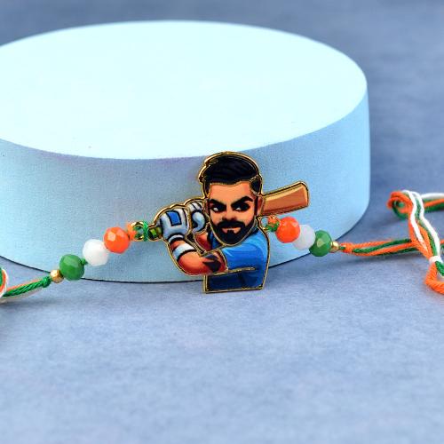 Tricolor King Kohli Kids Rakhi